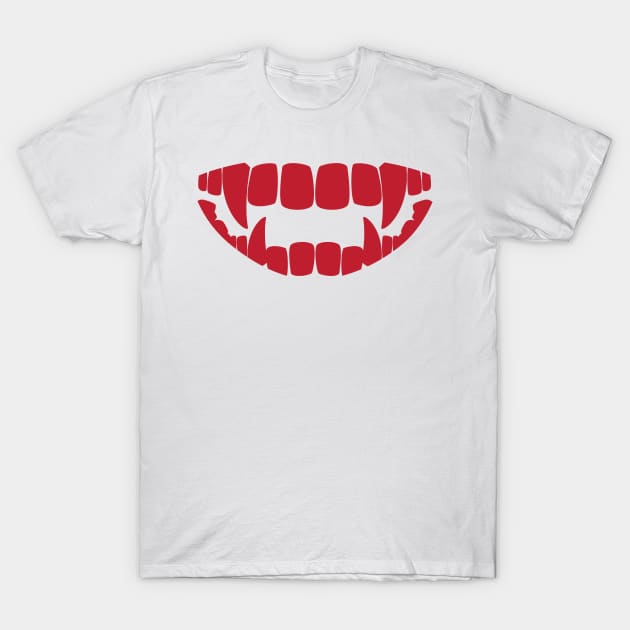 scary teeth face mask T-Shirt by PIIZ